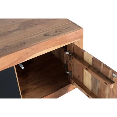 Mueble de TV Madera Acacia 4 Puertas Colección Essence 160x40x76 Cm - Giner y Colomer (1)