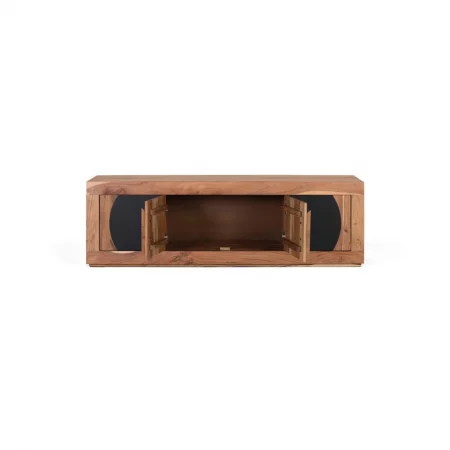 Mueble de TV Madera Acacia 4 Puertas Colección Essence 160x40x76 Cm - Giner y Colomer (4)