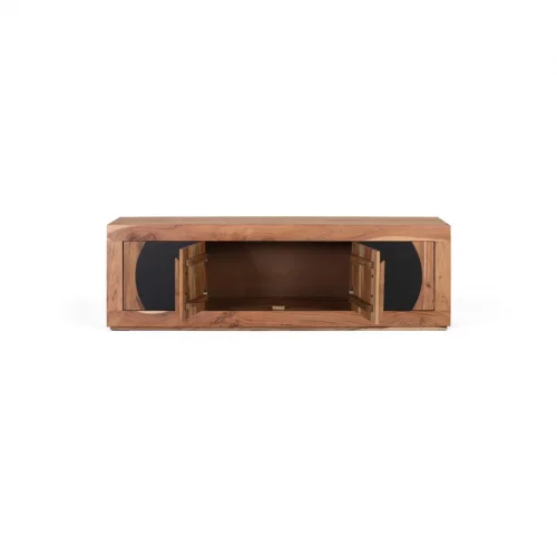Mueble de TV Madera Acacia 4 Puertas Colección Essence 160x40x76 Cm - Giner y Colomer (4)