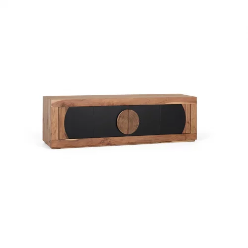 Mueble de TV Madera Acacia 4 Puertas Colección Essence 160x40x76 Cm - Giner y Colomer (7)