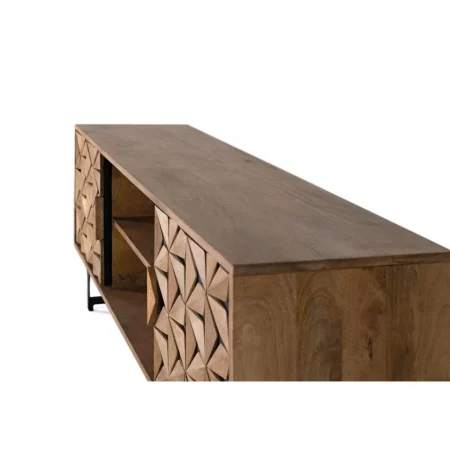 Mueble de TV Madera Mango 2 Puertas Colección Mysore 147x38x57 Cm - Giner y Colomer (5)