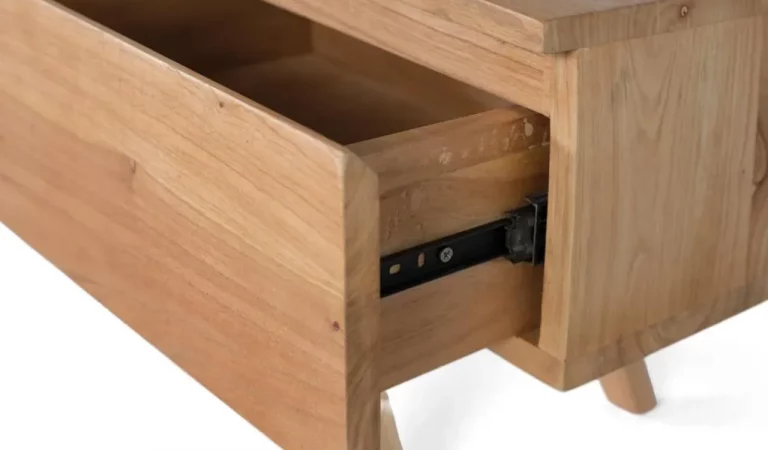 Mueble de TV Madera de Mindi con 2 Cajones 150x35x40 Cm - Giner y Colomer (1)