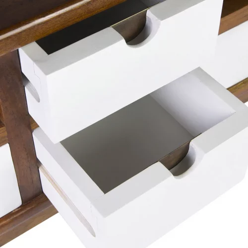 Mueble de TV con 4 Cajones y 2 Huecos Colección Artic 140x40x50 Cm - Moycor (3)