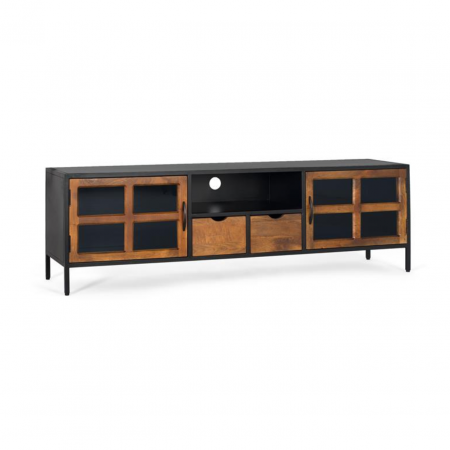 Mueble de TV de metal con madera de mango - Giner y Colomer - 3