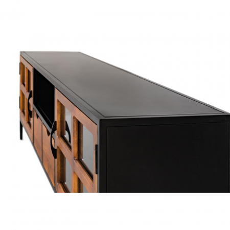 Mueble de TV de metal con madera de mango - Giner y Colomer - 5