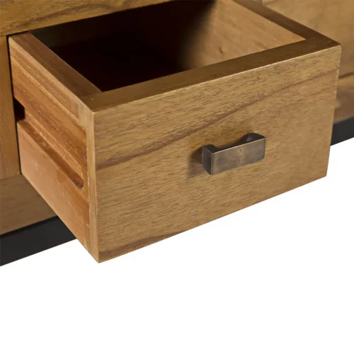 Mueble de TV en Madera con 3 Cajones y 2 Huecos Colección Madhu 150x40x45 Cm - Moycor (4)