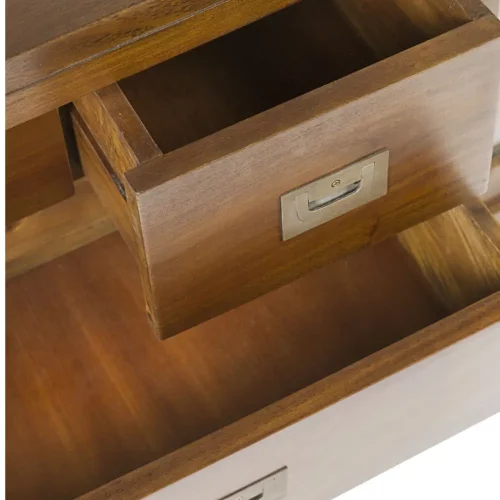 Mueble de TV en Madera de Caoba con 3 Cajones y 1 Puerta Corredera Modelo Flamingo 115x40x50 Cm - Moycor (4)