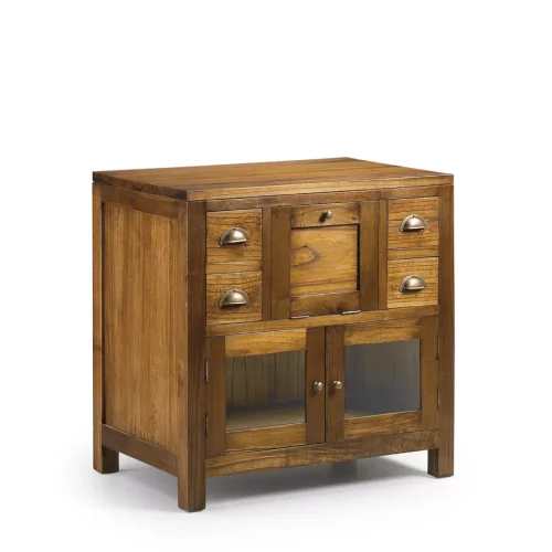 Mueble para Baño con 4 Cajones, 2 Puertas y 1 Puerta Abatible Modelo Star 75x50x75 Cm - Moycor (1)