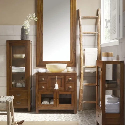 Mueble para Baño con 4 Cajones, 2 Puertas y 1 Puerta Abatible Modelo Star 75x50x75 Cm - Moycor (3)