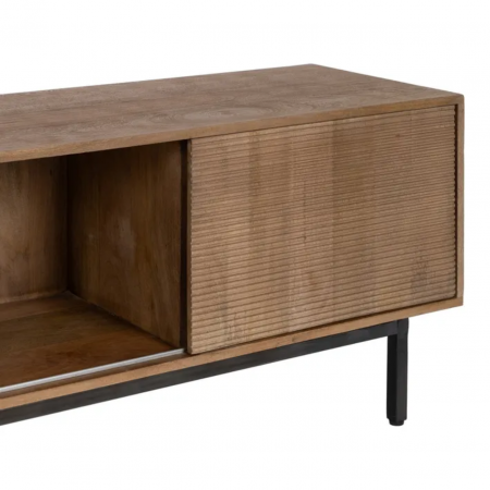 Muebles de TV de Madera de Mango 2 Puertas Deslizantes - IXIA (9)