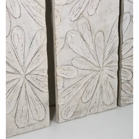 Panel Madera Suar Diseño Floral Blanqueado 105x3x140 Cm - Moycor (2)
