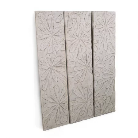 Panel Madera Suar Diseño Floral Blanqueado 105x3x140 Cm - Moycor (3)