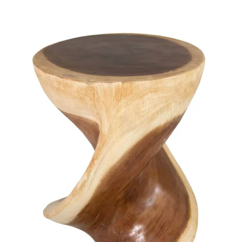 Pedestal Madera Suar Helice 35x35x76 Cm - Moycor (3)