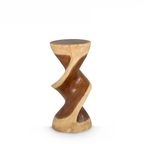 Pedestal Madera Suar Helice 35x35x76 Cm - Moycor (4)