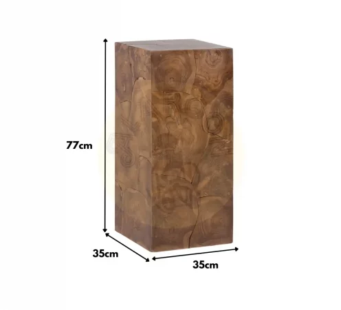 Pedestal de Trozos de Madera de Teca (1)movil