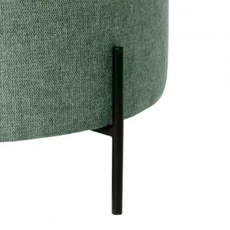Puff Camilo Redondo Tapizado Color Menta con Patas Metálicas - SomCasa (5)