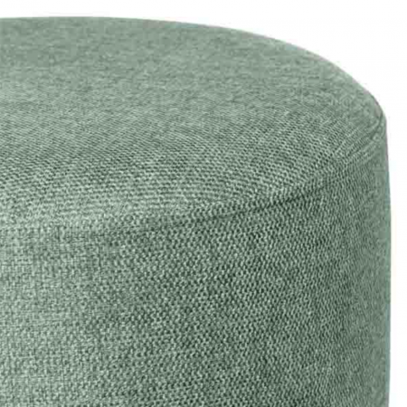 Puff Herman Redondo Tapizado Color Menta con Patas Metálicas - SomCasa (3)