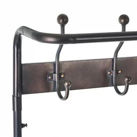 RECIBIDOR PERCHERO NEGRO-MARRÓN METAL 111 X 37 X 185 CM-3