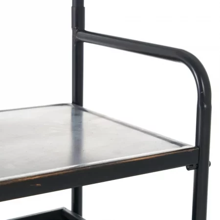 RECIBIDOR PERCHERO NEGRO-MARRÓN METAL 111 X 37 X 185 CM-4