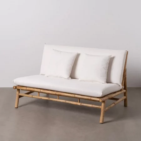 SOFÁ 2 PLAZAS NATURAL BAMBÚ 135 X 86 X 81 CM-2