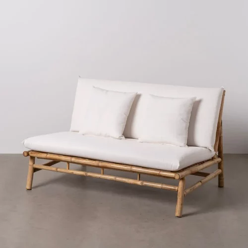 SOFÁ 2 PLAZAS NATURAL BAMBÚ 135 X 86 X 81 CM-2