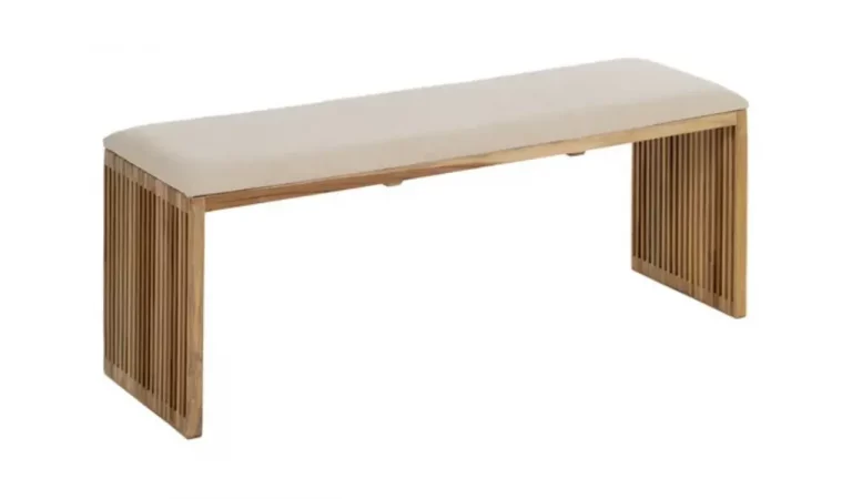 Set 2 Banquetas Madera de Teca Natural 115x35x45 Cm - IXIA (1)