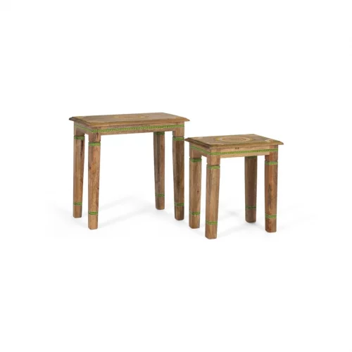 Set 2 Mesas Nido Madera de Mango Pintadas a Mano - Giner y Colomer (3)