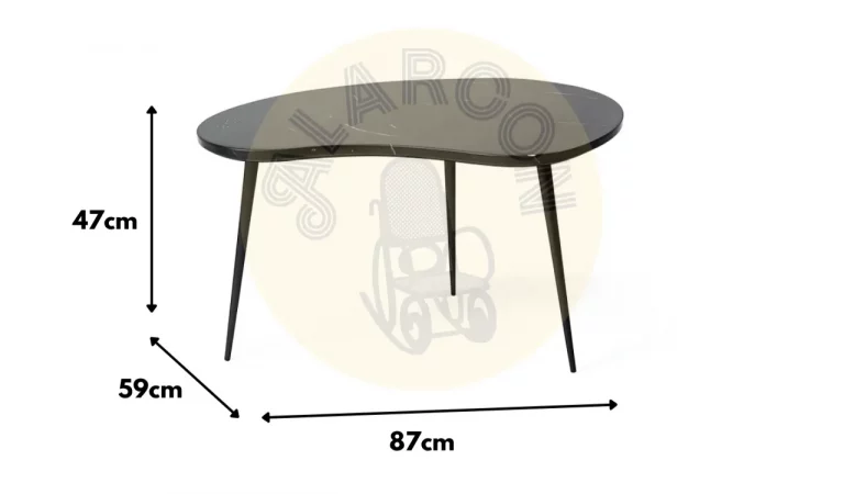 Set 2 Mesas de Centro Hierro y Marmol 87x59x47 Cm - IXIA (4)