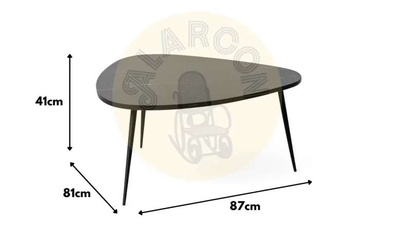 Set 2 Mesas de Centro Hierro y Marmol 87x81x41 Cm - IXIA (3)