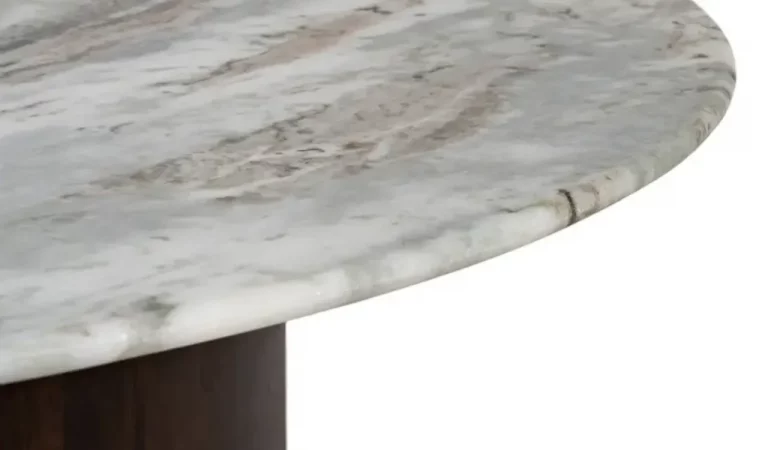 Set 2 Mesas de Centro Mader de Mango y Marmol 100x100x43 cm - IXIA (2)