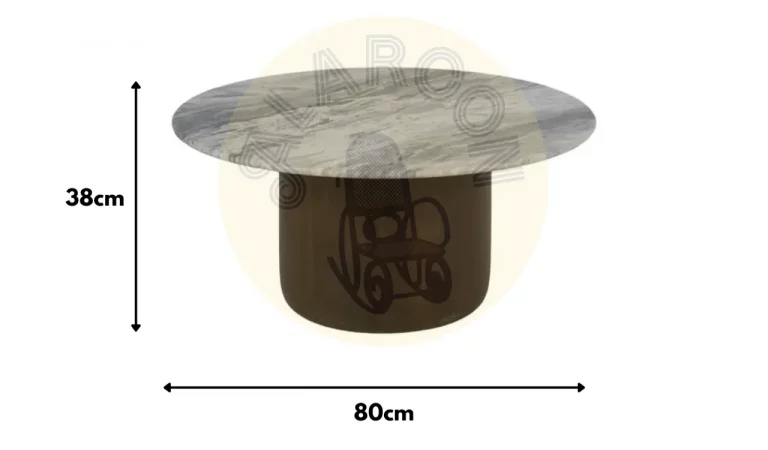 Set 2 Mesas de Centro Mader de Mango y Marmol 100x100x43 cm - IXIA (7)