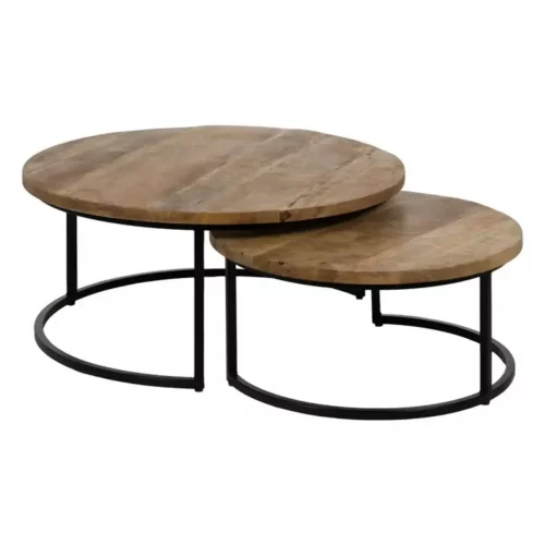 Set 2 Mesitas Marrón Negro 90x4070x35 Cm - IXIA (7)