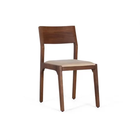 Set 2 Sillas Madera de Acacia Tapizada en Tela Colección Ludhiana 44x52x85 Cm - Giner y Colomer (3)