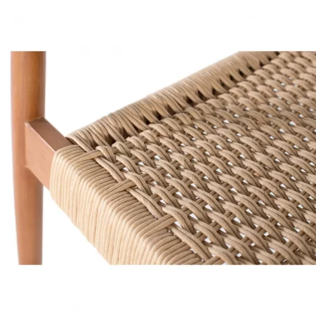 Set 2 Sillas Natural Madera de Caucho 57x54x78 Cm - Giner y Colomer (1)