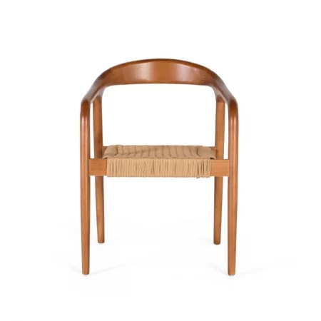 Set 2 Sillas Natural Madera de Caucho 57x54x78 Cm - Giner y Colomer (2)