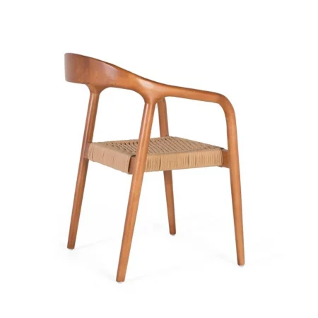 Set 2 Sillas Natural Madera de Caucho 57x54x78 Cm - Giner y Colomer (4)