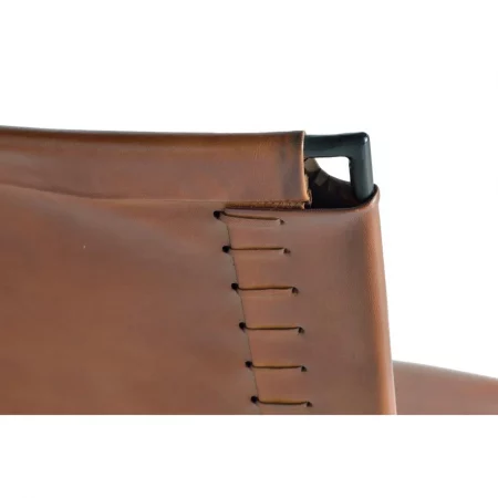 Set 2 Sillas Tapizadas Piel Estilo Industrial Patas Metal 46x60x90 Cm - Giner y Colomer (1)