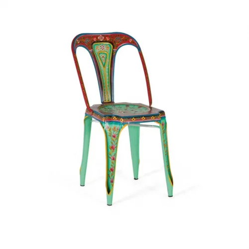 Set 2 Sillas de Metal Pintado a Mano 42x53x83 Cm - Giner y Colomer (2)
