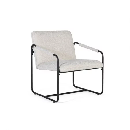 Set 2 Sillones Beige Tela y Hierro 64x74x76 Cm - Giner y Colomer (1)