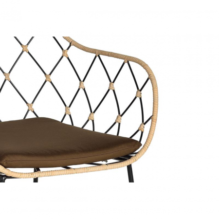 Set De 2 Sillas En Rattan Natural Y Metal 52x56x80 Cm - Giner y Colomer (5)