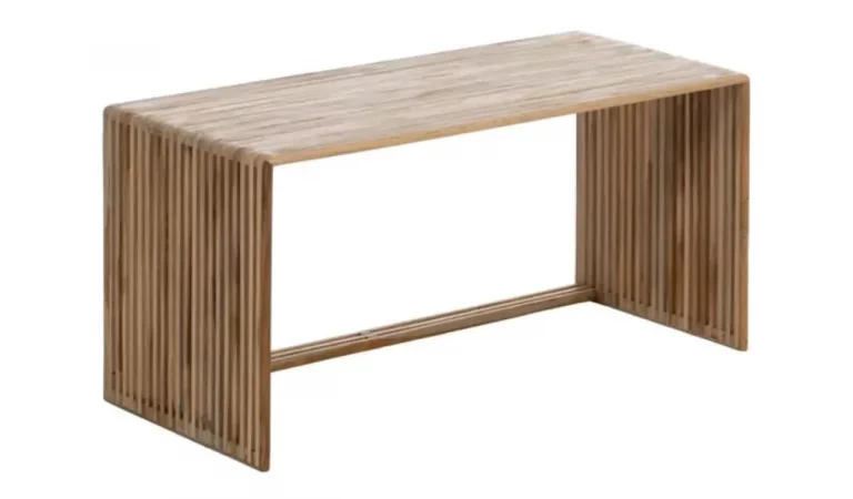 Set de 2 Mesas de Centro Mader de Teca 85x35x41 Cm - IXIA (8)