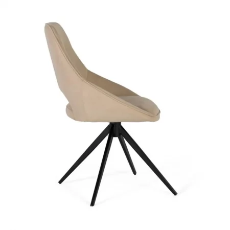 Set de 2 Sillas Giratorias Beige y Base de Acero - Giner y Colomer (3)
