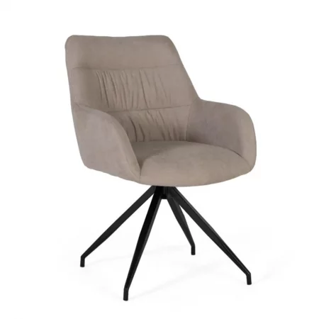 Set de 2 Sillas Giratorias de Tela y Base de Acero - Giner y Colomer (1)