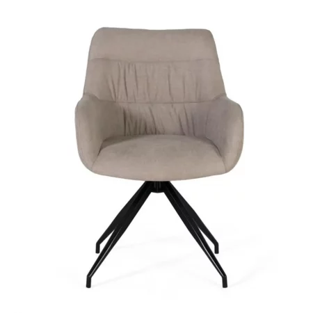 Set de 2 Sillas Giratorias de Tela y Base de Acero - Giner y Colomer (2)