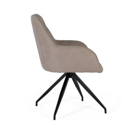 Set de 2 Sillas Giratorias de Tela y Base de Acero - Giner y Colomer (3)