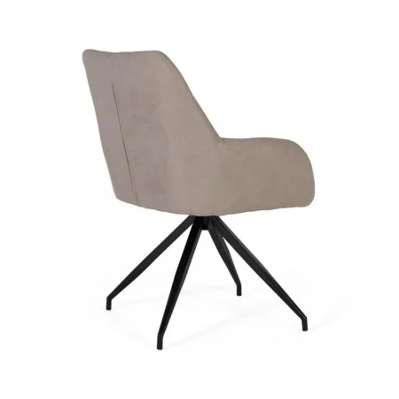 Set de 2 Sillas Giratorias de Tela y Base de Acero - Giner y Colomer (4)