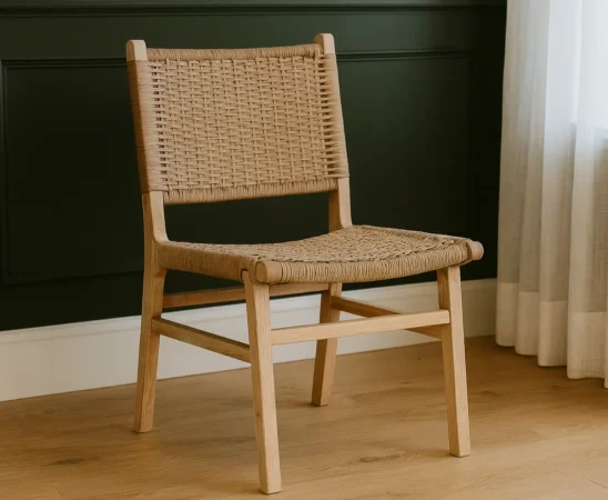 Set de 2 Sillas Madera de Caucho Natural 50x57x86 Cm - Giner y Colomer (2)