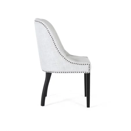 Set de 2 Sillas Tapizadas Tela Gris Claro 62x56x93 Cm - Giner y Colomer (1)