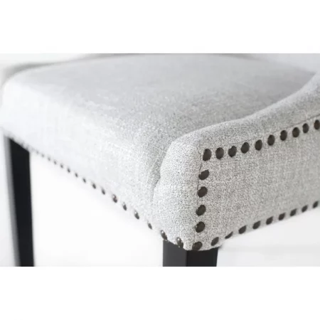 Set de 2 Sillas Tapizadas Tela Gris Claro 62x56x93 Cm - Giner y Colomer (5)