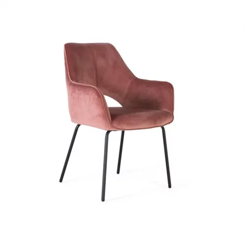 Set de 2 Sillas Tapizadas de Poliéster con Acabado en Terciopelo 65x60x89 Cm - Giner y Colomer (1)